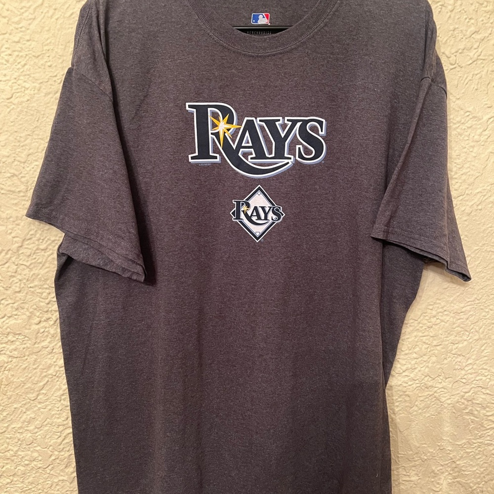 TAMPA BAY RAYS gray Tee Shirt Size XL MLB Genuine Merchandise